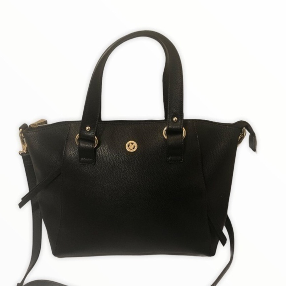 Ora delphine black leather two way bag
